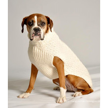custom make dog winter sweater thick cable knit grey color pet apparel accessories dog sweater
